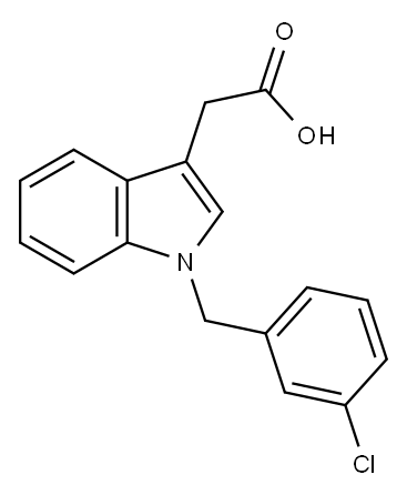 2-[1-(3-CHLOROBENZYL)-1H-INDOL-3-YL]ACETIC ACID Structure