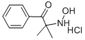 2-(HYDROXYAMINO)-2-METHYL-1-PHENYLPROPAN-1-ONE HYDROCHLORIDE Structure
