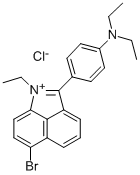 6-bromo-2-[4-(diethylamino)phenyl]-1-ethylbenz[cd]indolium chloride Structure