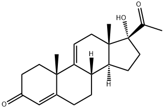 17-hydroxypregna-4,9(11)-diene-3,20-dione Structure