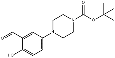 4-(3-FORMYL-4-HYDROXYPHENYL)PIPERAZINE-1-CARBOXYLIC ACID TERT-BUTYL ESTER Structure