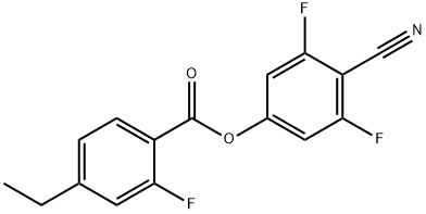 Benzoic acid, 4-ethyl-2-fluoro-, 4-cyano-3,5-difluorophenyl ester Structure