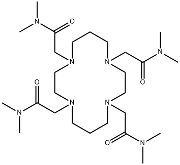 1,4,8,11-Tetrakis(dimethylaminocarbonylmethyl)-1,4,8,11-tetraazacyclotetradecane Structure