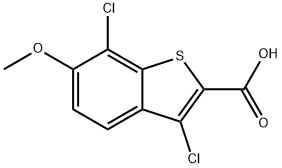 3,7-DICHLORO-6-METHOXY-BENZO[B]THIOPHENE-2-CARBOXYLIC ACID Structure