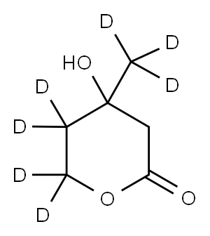 DL-MEVALONOLACTONE-4,4,5,5,6,6,6-D7 Structure