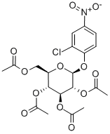 2-CHLORO-4-NITROPHENYL-2,3,4,6-TETRA-O-ACETYL-BETA-D-GLUCOPYRANOSIDE Structure