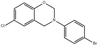 3-(4-BROMOPHENYL)-6-CHLORO-3,4-DIHYDRO-2H-BENZO[E][1,3]OXAZINE Structure