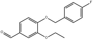 3-ETHOXY-4-(4-FLUORO-BENZYLOXY)-BENZALDEHYDE Structure