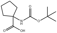 1-N-Boc-Aminocyclopentanecarboxylic acid Structure