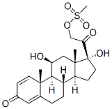 11beta,17,21-trihydroxypregna-1,4-diene-3,20-dione 21-methanesulphonate Structure