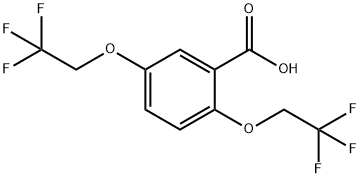 2,5-Bis(2,2,2-trifluoroethoxy)benzoic acid Structure