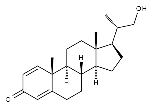 20-(HYDROXYMETHYL)PREGNA-1,4-DIEN-3-ONE Structure