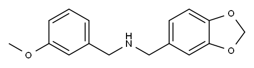 1-(1,3-BENZODIOXOL-5-YL)-N-(3-METHOXYBENZYL)METHANAMINE Structure