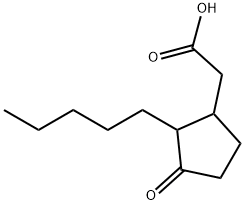 3-oxo-2-pentylcyclopentaneacetic acid Structure