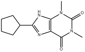 8-CYCLOPENTYL-1,3-DIMETHYLXANTHINE Structure