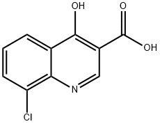 8-CHLORO-4-HYDROXYQUINOLINE-3-CARBOXYLIC ACID Structure