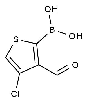4-CHLORO-3-FORMYL-2-THIOPHENEBORONIC ACID Structure
