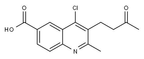 4-CHLORO-2-METHYL-3-(3-OXO-BUTYL)-QUINOLINE-6-CARBOXYLIC ACID Structure