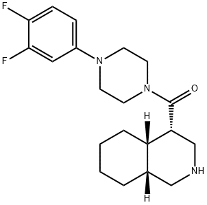 ((4S,4aS,8aR)-decahydroisoquinolin-4-yl)(4-(3,4-difluorophenyl)piperazin-1-yl)methanone Structure