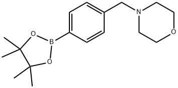 4-[4-(4,4,5,5-TETRAMETHYL-1,3,2-DIOXABOROLAN-2-YL)BENZYL]MORPHOLINE Structure
