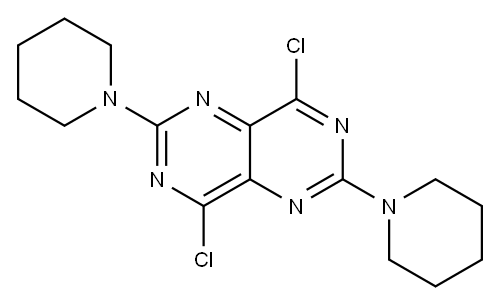 4,8-dichloro-2,6-dipiperidinopyrimido[5,4-d]pyrimidine Structure