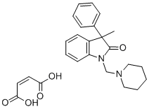 2H-Indol-2-one, 1,3-dihydro-3-methyl-3-phenyl-1-(1-piperidinylmethyl)- , (Z)-2-butenedioate (1:1) Structure
