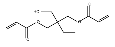 2-ethyl-2-(hydroxymethyl)-1,3-propanediyl diacrylate Structure