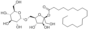 alpha-d-Glucopyranoside, beta-d-fructofuranosyl, octadecanoate Structure