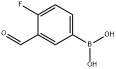 4-Fluoro-3-formylphenylboronic acid Structure