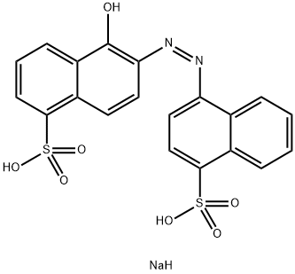 disodium 5-hydroxy-6-[(4-sulphonatonaphthyl)azo]naphthalenesulphonate Structure