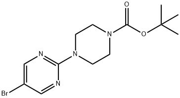5-BROMO-2-(4-BOC-PIPERAZIN-1-YL)PYRIMIDINE Structure