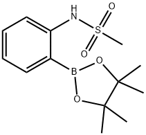 2-METHANESULFONYLAMINOPHENYLBORONIC ACID, PINACOL ESTER Structure