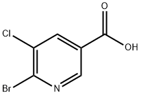 3-PYRIDINECARBOXYLIC ACID, 6-BROMO-5-CHLORO- Structure