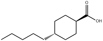trans-4-Pentylcyclohexanecarboxylic acid Structure