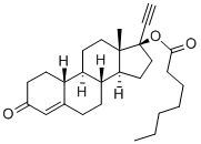 17alpha-Ethynyl-19-nortestosterone 17-heptanoate Structure