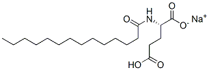 sodium hydrogen N-(1-oxotetradecyl)-L-glutamate Structure