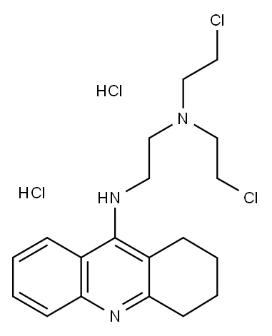 1,2,3,4-Tetrahydro-9-((2-(bis(2-chloroethyl)amino)ethyl)amino)acridine  dihydrochloride Structure