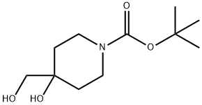 1-BOC-4-HYDROXY-4-(HYDROXYMETHYL)-PIPERIDINE Structure