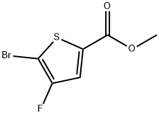 2-Thiophenecarboxylic acid, 5-bromo-4-fluoro-, methyl ester Structure