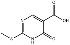 4-Hydroxy-2-(methylthio)pyrimidine-5-carboxylic acid Structure