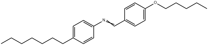 P-PENTYLOXYBENZYLIDENE P-HEPTYLANILINE Structure