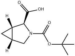 [1S-, 2R-, 5R-]3-Aza-bicyclo[3.1.0]hexane-2,3-dicarboxylic acid 3-tert-butyl ester Structure