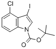 4-CHLORO-3-IODOINDOLE-1-CARBOXYLIC ACID TERT-BUTYL ESTER Structure