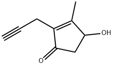 4-Hydroxy-3-methyl-2-(2-propynyl)-2-cyclopentene-1-one Structure