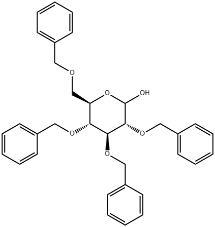 2,3,4,6-Tetra-O-benzyl-D-glucopyranose Structure