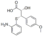 [S-(R*,R*)]-3-[(o-aminophenyl)thio]-3-(p-methoxyphenyl)lactic acid Structure