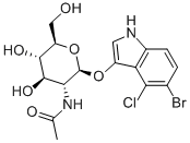 5-Bromo-4-chloro-3-indolyl-N-acetyl-beta-D-glucosaminide Structure