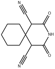 2,4-dioxo-3-azaspiro[5.5]undecane-1,5-dicarbonitrile  Structure