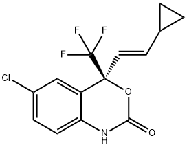 Efavirenz Related Compound B (15 mg) ((S,E)-6-Chloro-4-(2-Cyclopropylvinyl)-4-(trifluoromethyl)-2H-3,1-benzoxazin-2-one) Structure