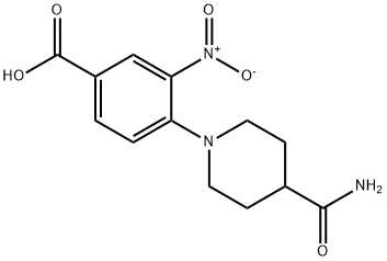 3-NITRO-4-(PIPERIDIN-4-CARBOXAMIDE-1-YL)BENZOIC ACID Structure